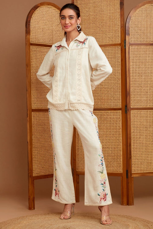 Designer Pure Abundance embroidered co-ord set for festive wear