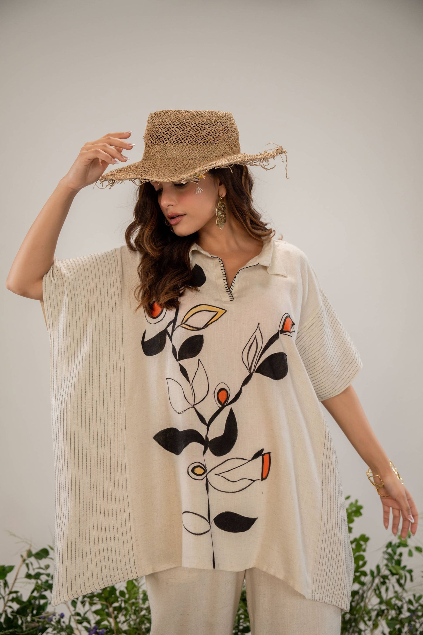 Chic cotton fabric co-ord set for casual and festive style