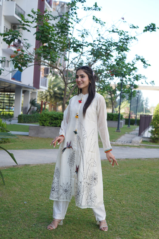 Classic white kurta set with traditional yet modern appeal
