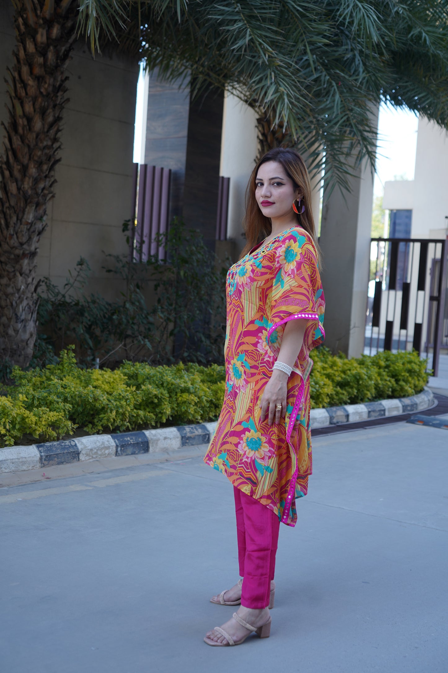 Mirror Work Kaftan set