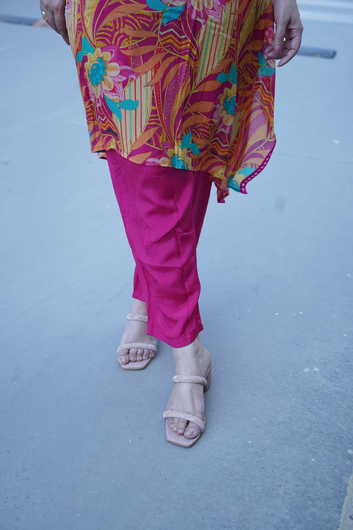 Mirror Work Kaftan set