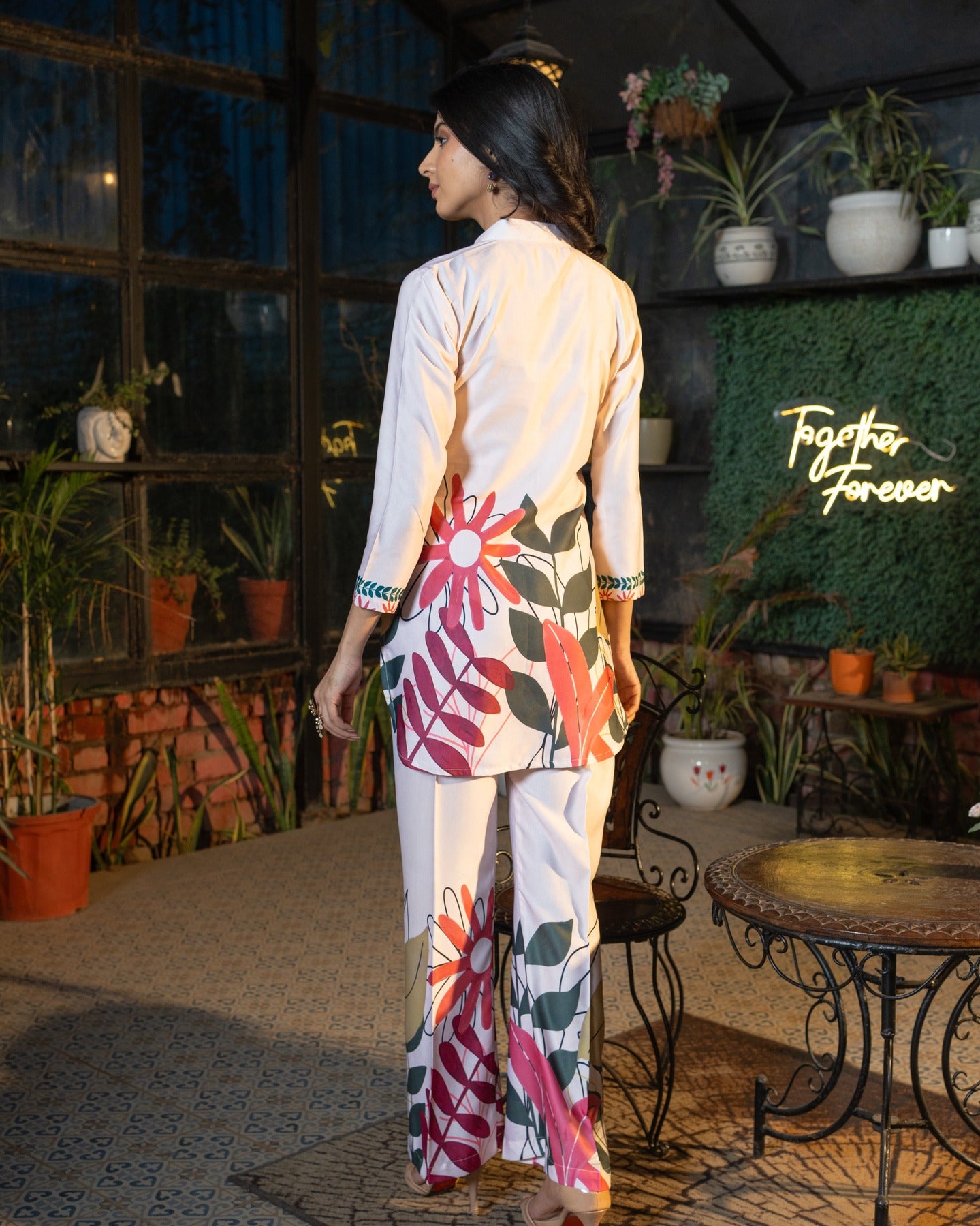 Geometric print co-ord set offering a contemporary twist on everyday fashion