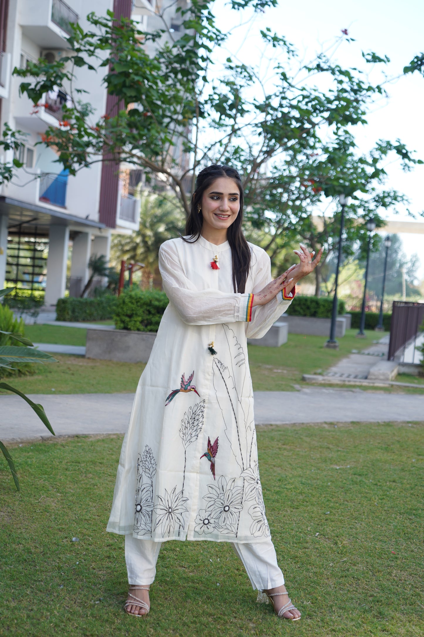 Stylish white kurta set perfect for festive occasions