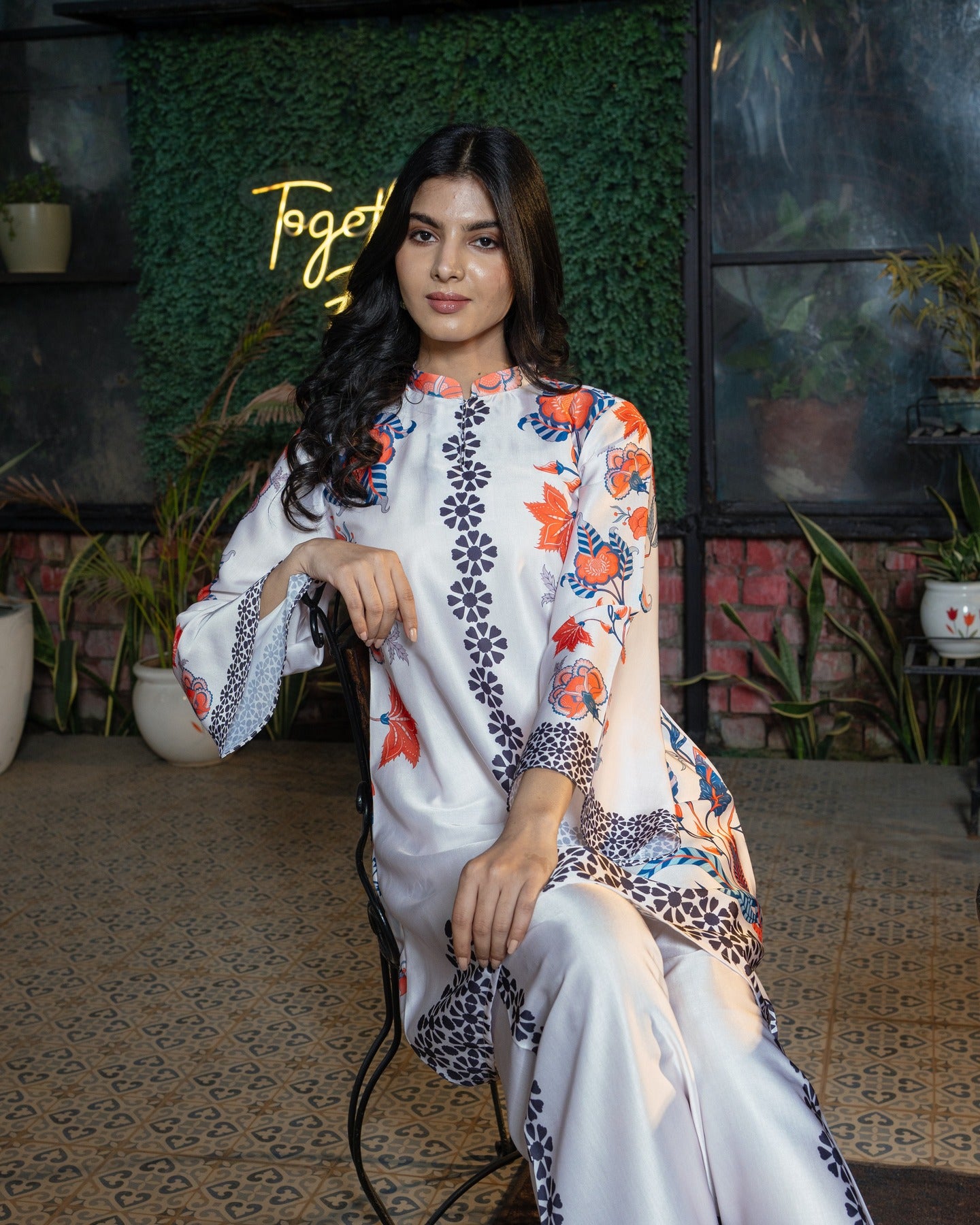 Sunset vibe printed coord set perfect for everyday comfort and casual fashion