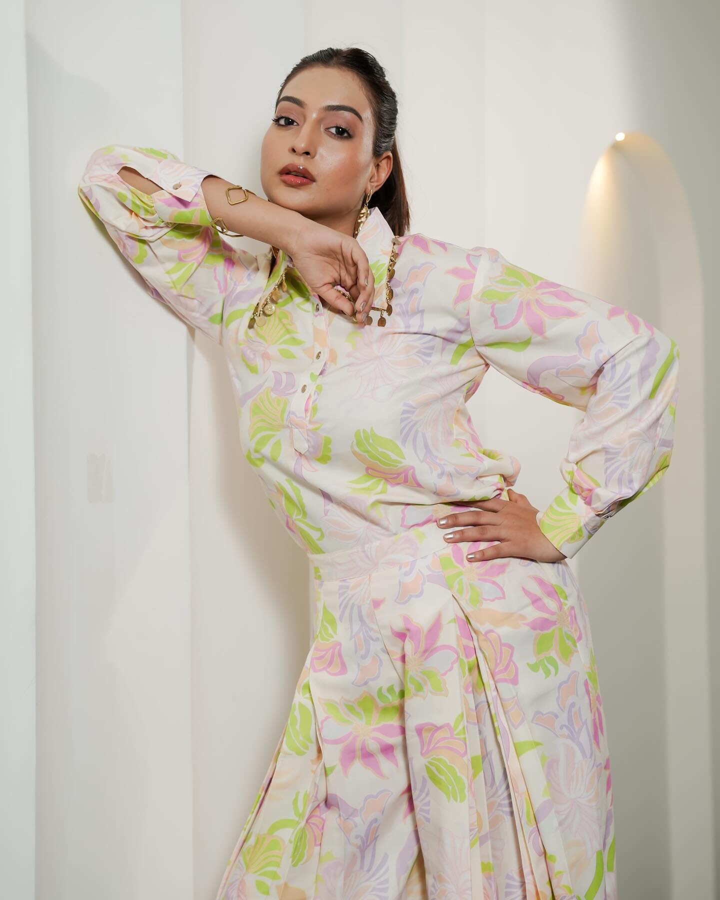 Sunshine glow cotton coord set offering comfort with bold style appeal