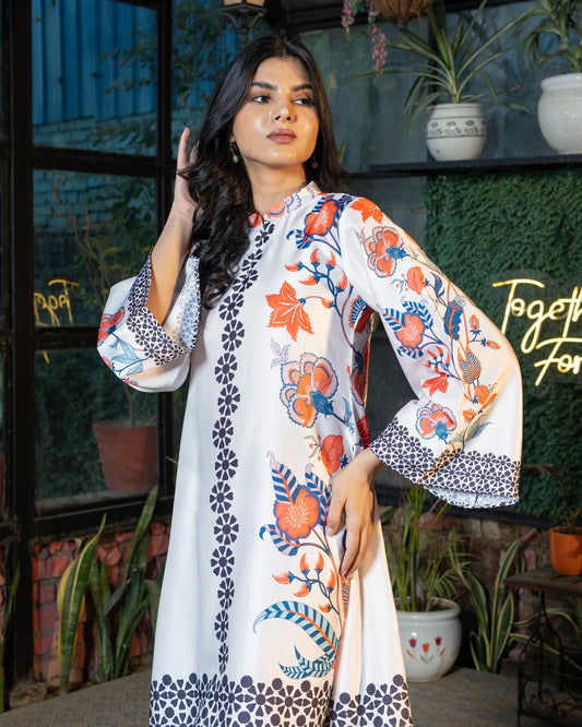 Urban essence floral printed coord set with chic patterns and breathable fabric