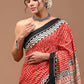 Pure Mul cotton Hand print saree with Blouse