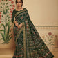 Ethnic Motifs Printed Zari Art Silk Ikat Saree