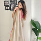 Uppada Tissue Silk Saree With Raw Silk Blouse