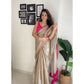 Uppada Tissue Silk Saree With Raw Silk Blouse