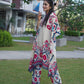 Chic white floral embroidered coord set with elegant design