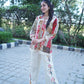 Classic printed cotton kurta with matching trouser.