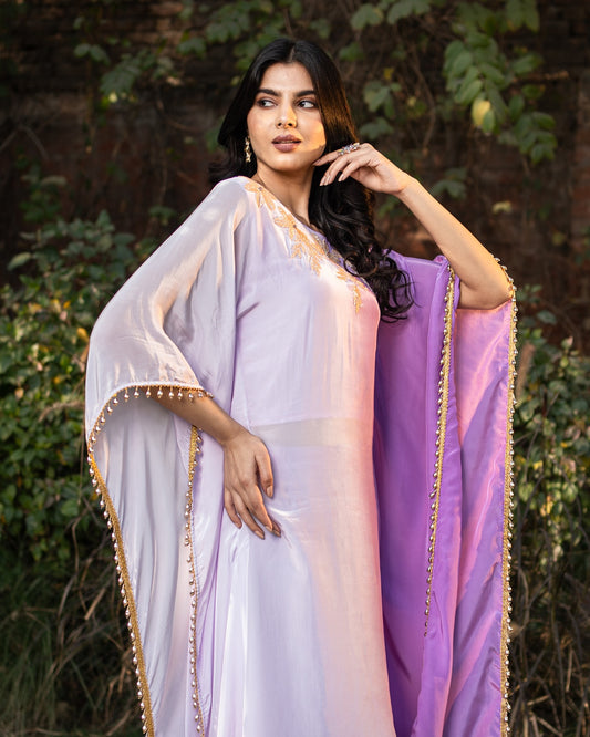Deep purple kaftan crafted for comfort and effortless grace