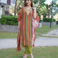 Designer striped kaftan crafted with high-quality fabric