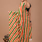 Luxurious pure cotton mulmul saree with vibrant prints, offering style and comfort with a matching blouse.