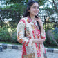 Festive printed cotton kurta paired with stylish trouser.