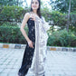 Graceful black embroidered straight suit from Shehnaaz collection.