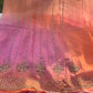 Graceful drape organza double tone suit ideal for weddings and elegant gatherings