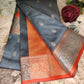 Woven Design Zari Soft Silk Floral Border Saree