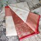 Woven Design Zari Soft Silk Floral Border Saree