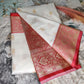 Woven Design Zari Soft Silk Floral Border Saree