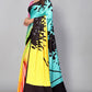 Soft Japan satin Multi saree with digital printed work