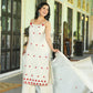 Ivory embroidered festive suit with fine detailing and coordinating dupatta