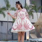 Whimsical ivory floral embroidered empire dress