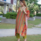 Luxe striped kaftan with elegant and relaxed design