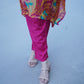 Luxury kaftan set with detailed mirror embellishment

