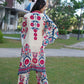 Luxury white floral embroidered coord set crafted with premium fabric