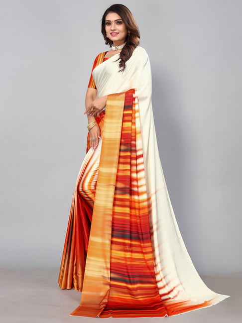 Soft Japan satin Multi saree with digital printed work