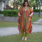 Modern striped kaftan featuring soft breathable fabric