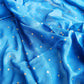 Handcrafted organza suit neatly displayed on a hanger to highlight its design.