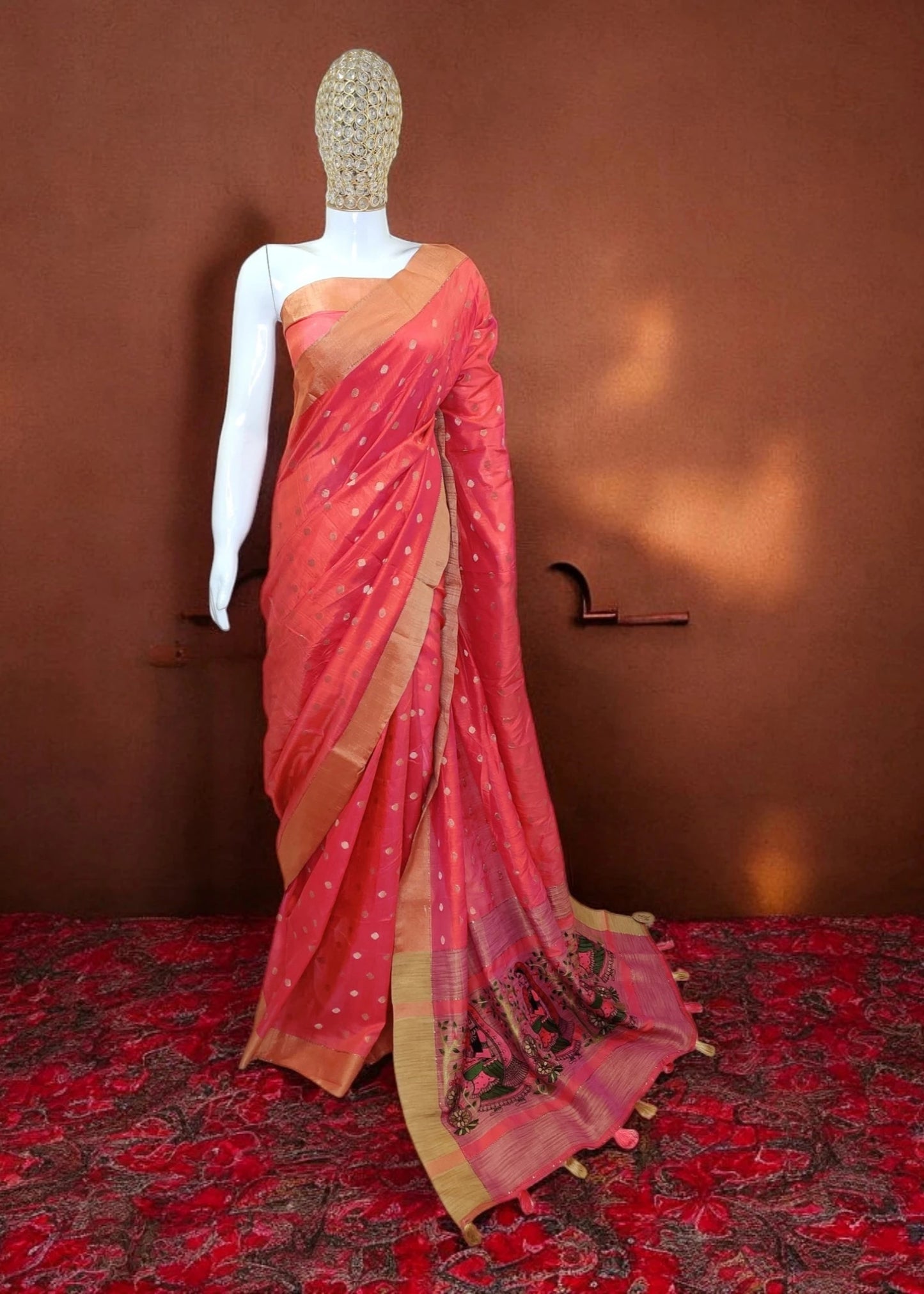 Zari Silk Cotton Bhagalpuri Saree