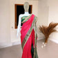 Rani Pink And Green Weaving Work Silk Saree