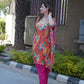  Premium kaftan set with handcrafted mirror details

