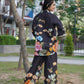  Premium muslin co-ord set featuring black digital design