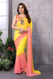 Ombre Pure Georgette Ready to Wear Leheriya Saree