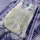 Close-up of soft georgette kurta adorned with intricate pearl embellishments