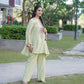Stylish embroidery work coord set with fine detailing.