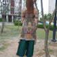 Stylish ethnic motif printed kaftan kurta for casual wear