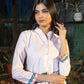 Vibrant sunset-inspired co-ord ensemble perfect for casual or semi-formal wear