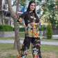 Trendy black muslin digital print co-ord style