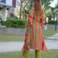 Trendy striped kaftan for casual and beach wear