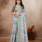 Light Blue Cotton Silk Saree