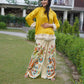 Vibrant fringe yellow co-ord set with stylish detailing