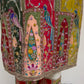 Traditional embroidered kurta set paired with a vibrant Bandhani silk dupatta
