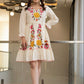 Hemal Marigold embroidered Cotton Dress