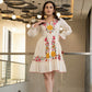 Hemal Marigold embroidered Cotton Dress